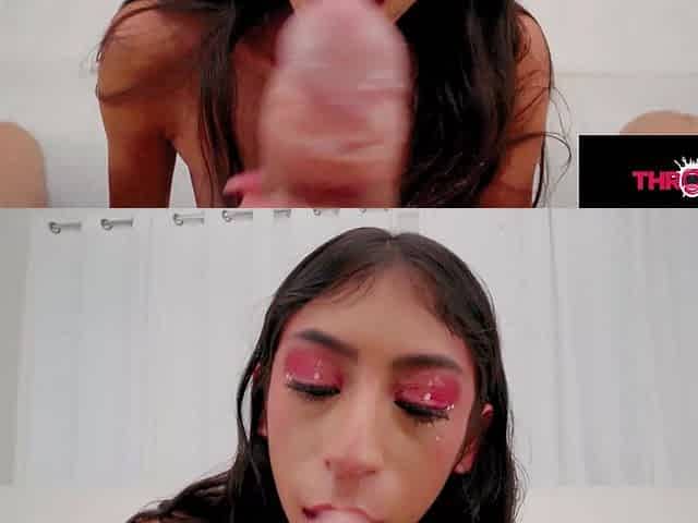 Throated - Spicey Latinas Blowing Male stick Compilation