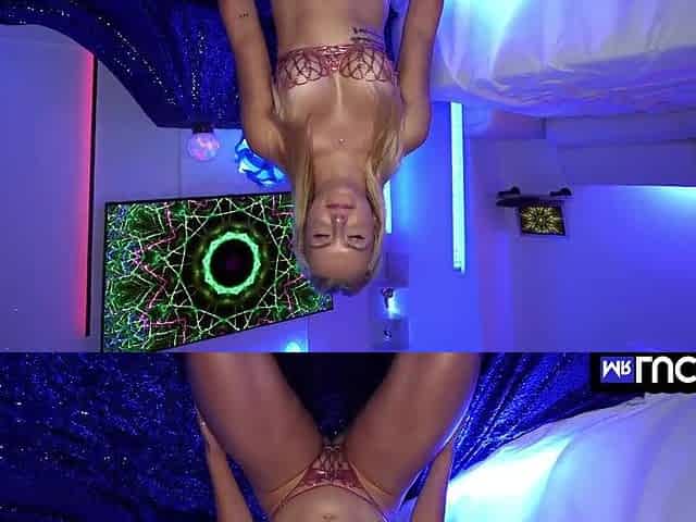 Round Butt Aussie Golden-haired Eden Lux Widens Wide Open