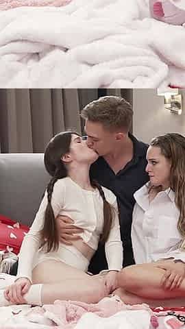 Unlawful Threesome! Teens Get Laid by Stepdad. 4K HD Tim Team