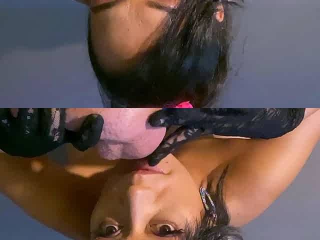 Real blonde amateur giving a POV blowjob
