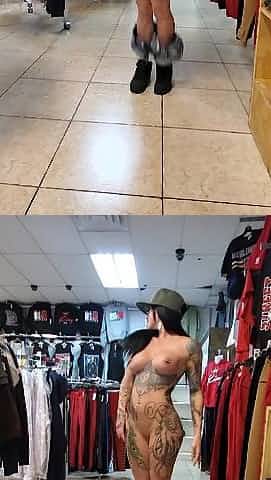 Teen Gets Bare in Public