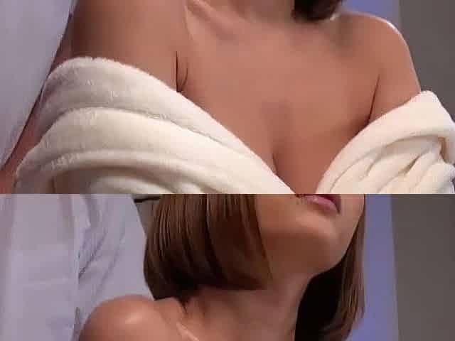 Subtitled Japanese AV star Ruri Saijou CMNF breast massage