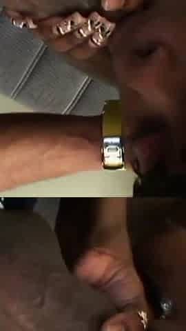 Ebony skin Tiffany fucks black cock to enjoy cum