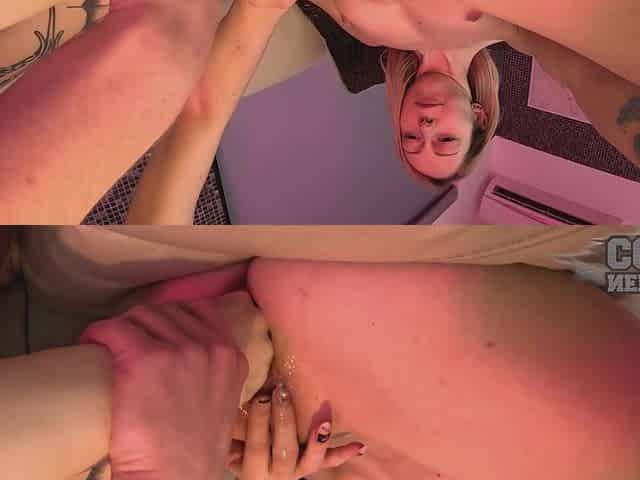 Aloida Works The Big Fisting Dildo Into Bleikas Small Pussy With Closeups