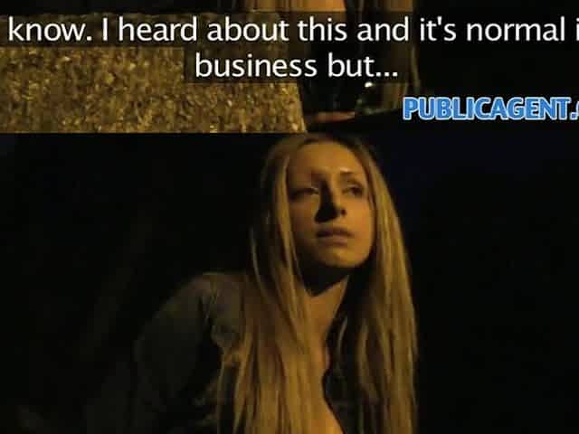 PublicAgent Large boobed Romanain model banging outside