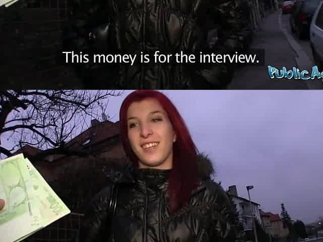 Public Agent - Check out how JUICY her twat is when I slip her pants down
