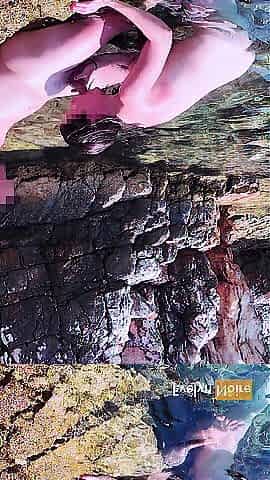 Pair Banged On A Rocky Public Beach and Tried To Film It With A Drone - Evelyn Noire & JacqOfAll