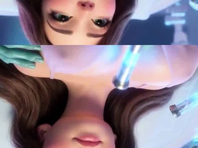 Sexy babe gets fucked by three aliens at once