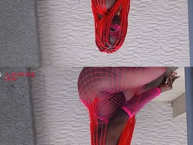 Analinctus lead to penis riding on an outdoor stair
