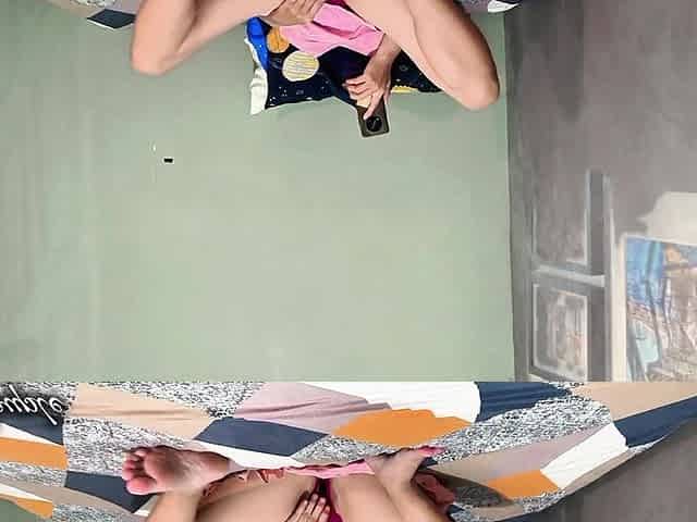 I Caught My Hot Stepsister Masturbating and Cumming Inside Her Pussy