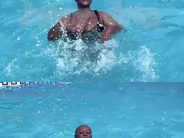 Having enjoyment with my allies at the pool