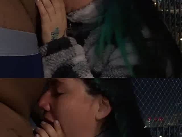 My ally give me a oral pleasure on the balcony and I bang her hard