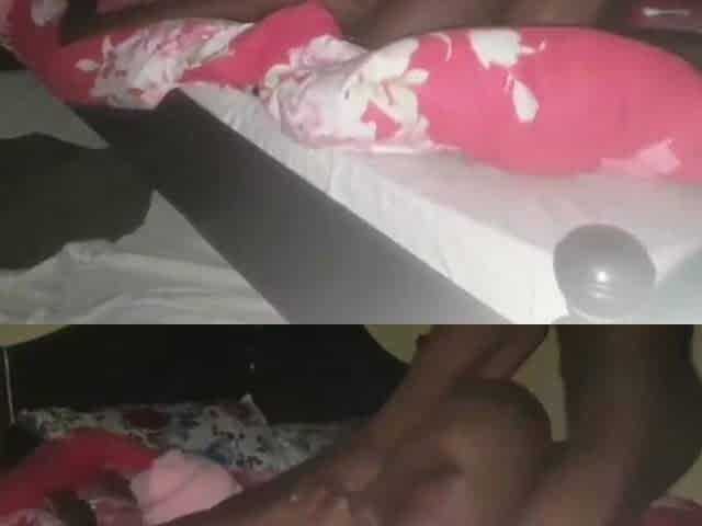 that babe enjoys large ebony knob