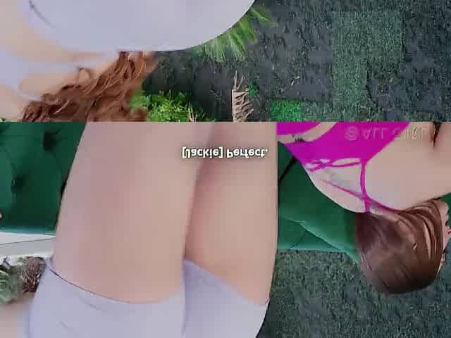 Chick Groans During Exposed Booty Massage