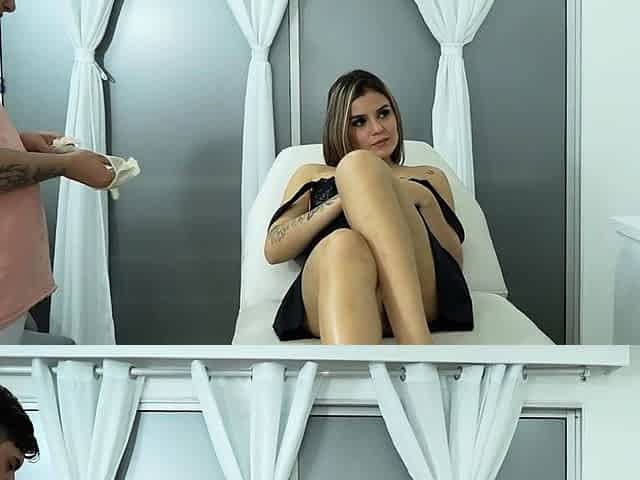 When my gynecologist checks me I get HOT and I end up