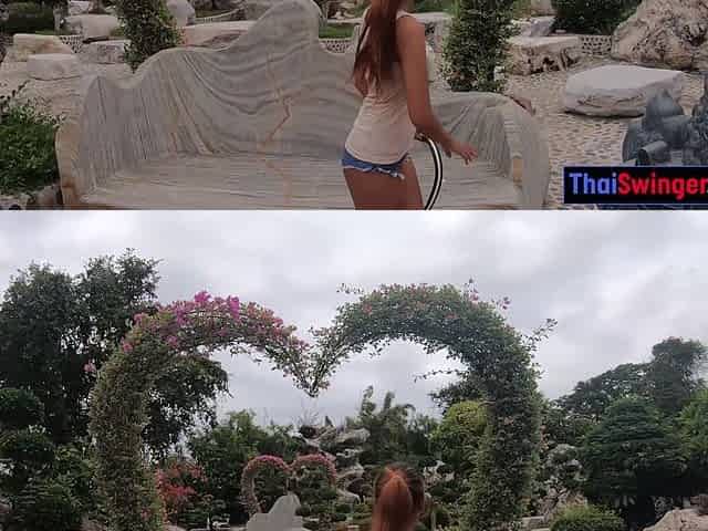 Crocodiles munching and making his amateur Thai GF cum hard