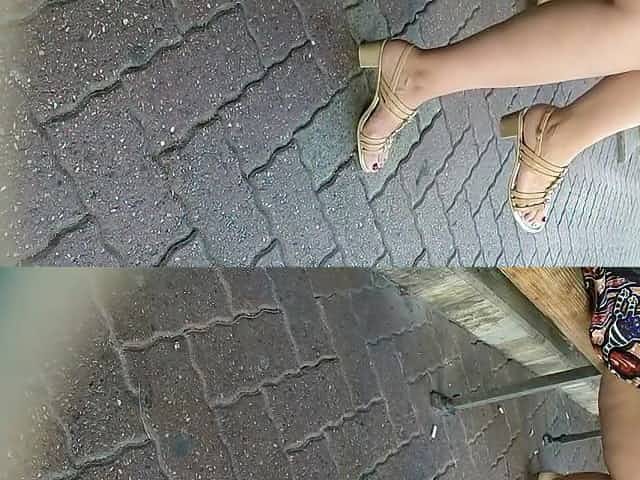 SEXY MILF LEGS CROSSED TOES AMATEUR VOYEUR CANDID 3