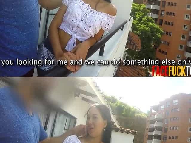 Skinny Cute Amateur Latina Rough Face Fucked By American!