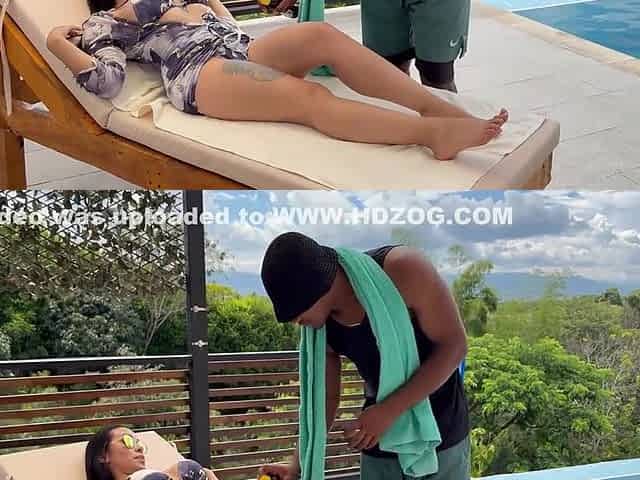 Milagros Raiza In Huge Breasted Latina Brunette Cant Resist Fucking Big Black Cock Guy By The Pool
