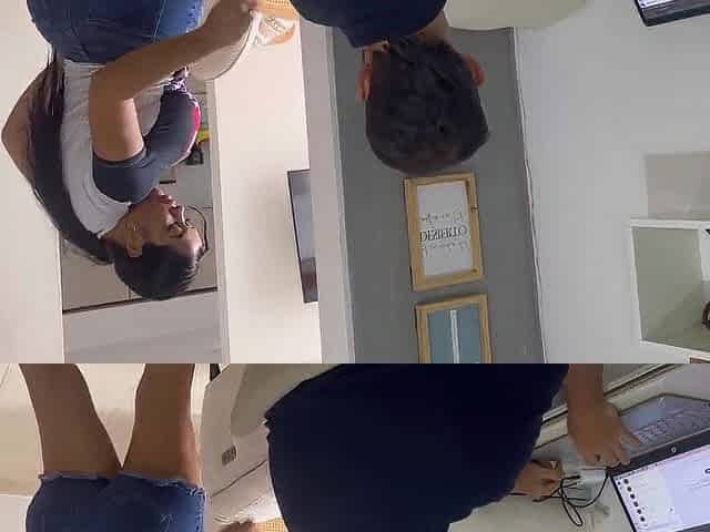 Lascivious maid and doxy bangs her boss whilst his wife is out shopping