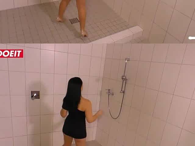 LETSDOEIT - German Housewife Cheats And Screws Random Man in Public Baths