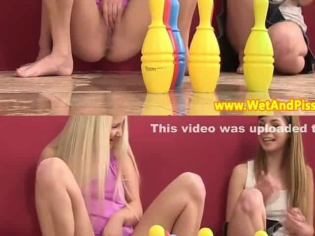 Watersport Lesbos Play Piss Pin Bowling 8 Min