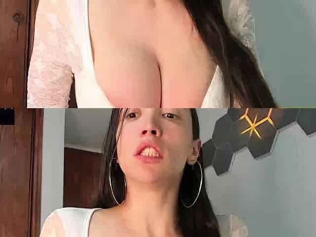 Sexy webcam brunette with big boobs