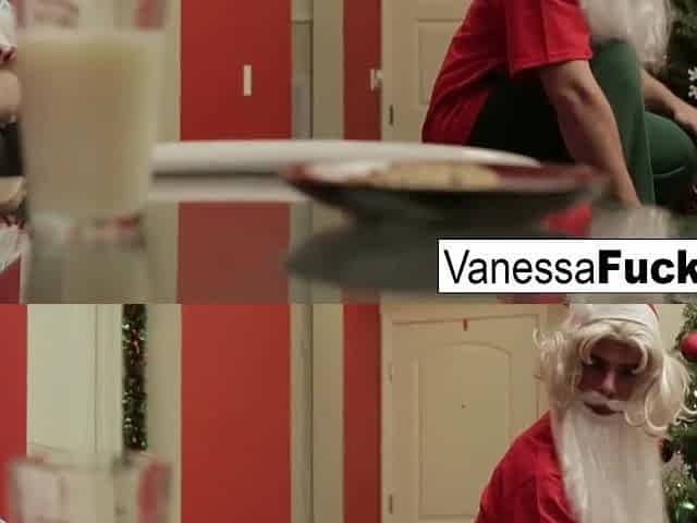 Vanessa Cage - Letting Santa Fuck Her Tight Wet Pussy