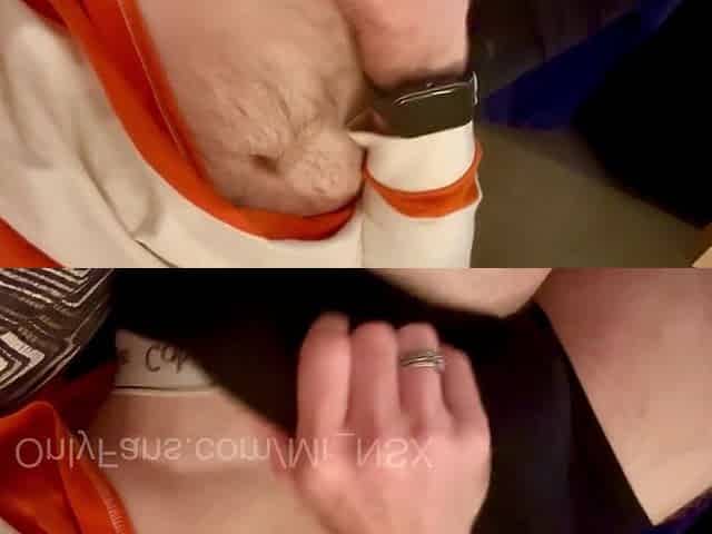 Watching porn and jacking my large wang over myself - hung and lewd, large white jock jerked
