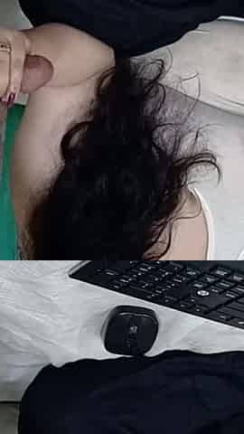 Netu Gives a Handjob with Her Sexy Hands to Friend, Then He Rubs His Cock in Hairy Armpits While Performing Live