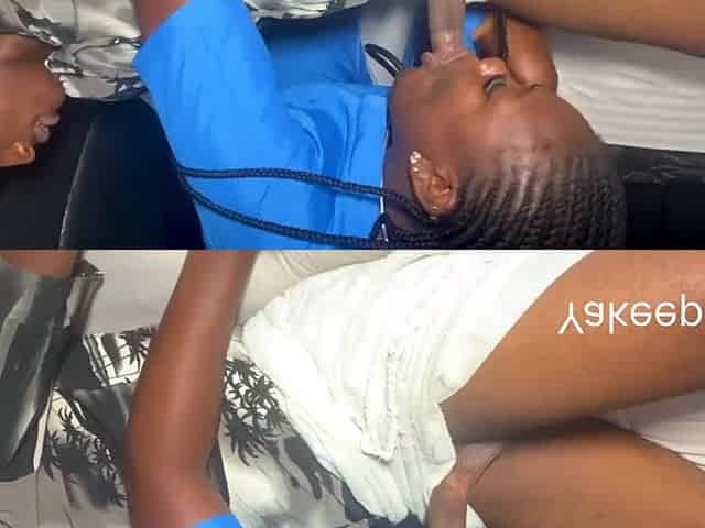 Black Nurse got so lewd when this babe sees her patient erecting
