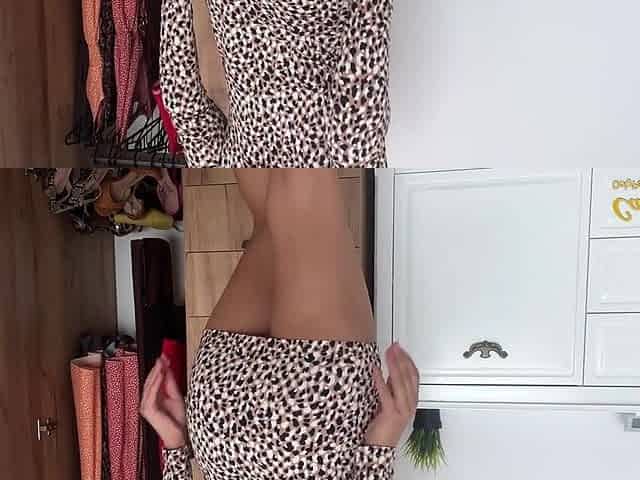 Try on Costume,my Snatch is Very Sexually excited in advance of Going to Work