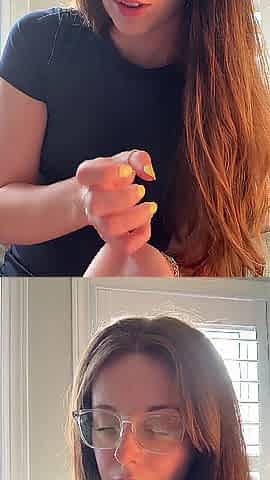 Chick in Glasses Tells U How to Jack off!