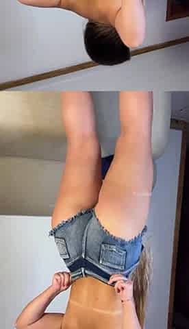 shorts stuck in her booty