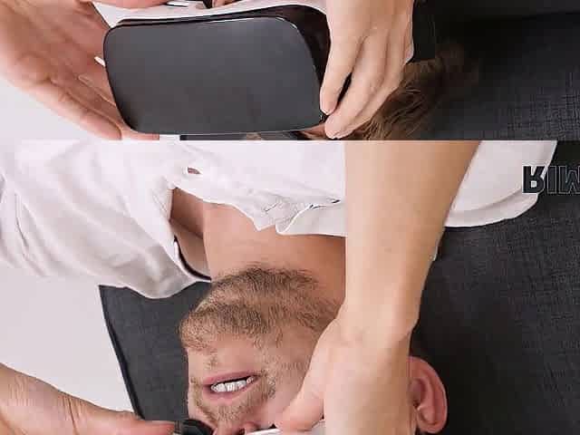 RIM4K. Relaxing ass drilling previous to and after sex for a stud that likes VR porn