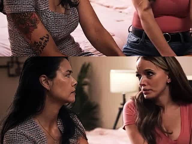 Blonde and brunette lesbians licking and sucking pussy