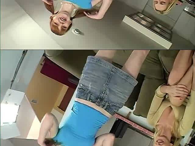Big Boobed Blonde MILF Shares Cum with a Horny Teen Slut
