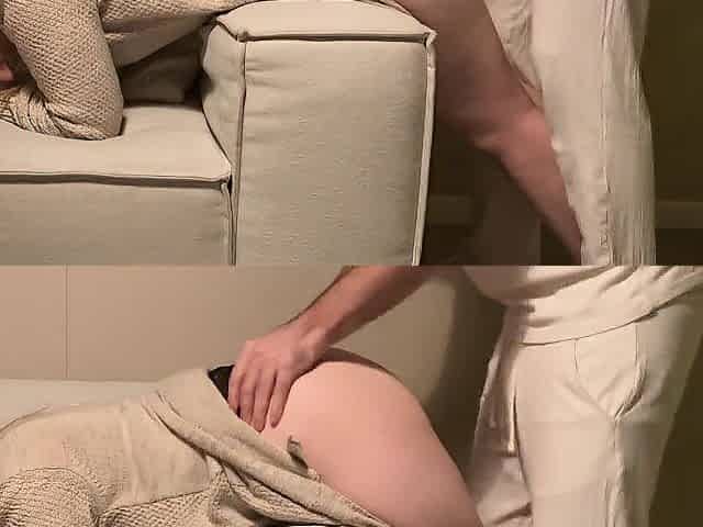 Wife gets drilled on bed from behind