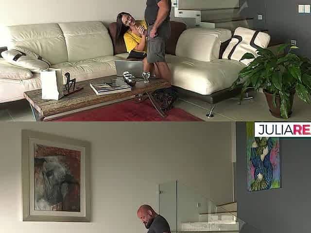 mother I'd like to fuck sucks a monster jock then rides it hard on the daybed