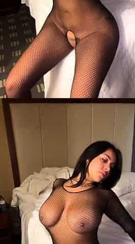 Chromita Teasing In Her Fishnet