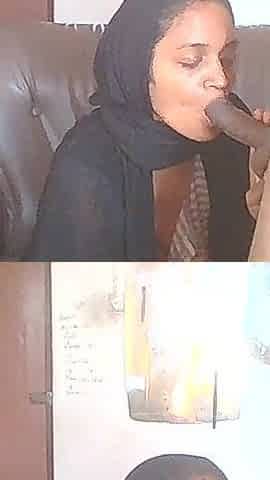 Hijab Lady Works at My Home Office Sucks Well