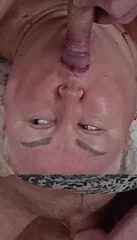 Jerking off My Dick to Feed My Stepmom with Cum