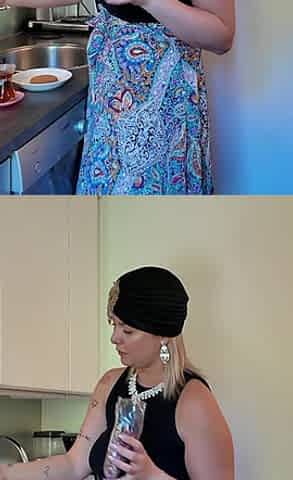 18 Years Old Teen Stepson Fucks His Busty Stepmom in Hijab