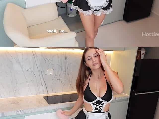 HottiesTwo - "I definitely saw that u weren't wearing any pants!" - The Hawt Maid Tempted Me!