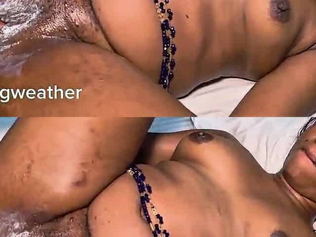 Black creamy vagina