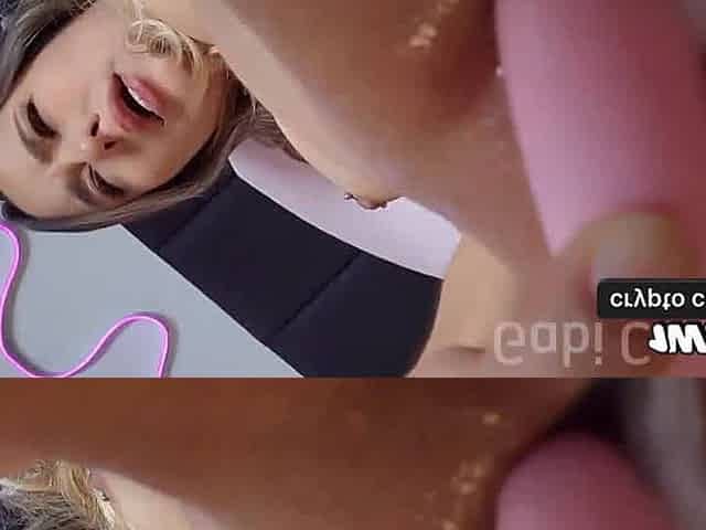 Um grande pau e uma pequena buceta com enorme creampie completo no Red.