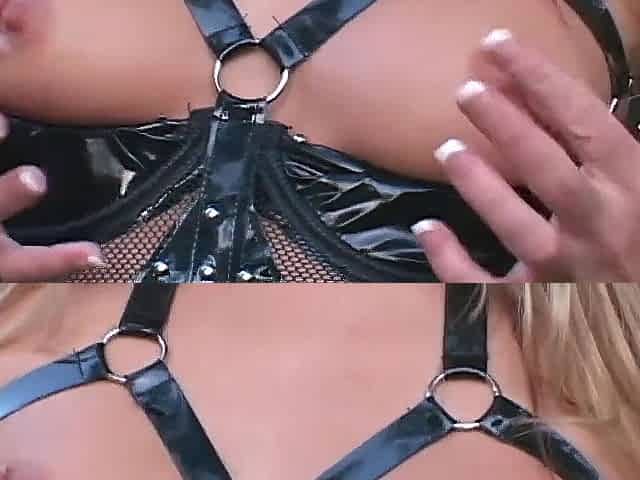 Double facial on hot blond after double penetration