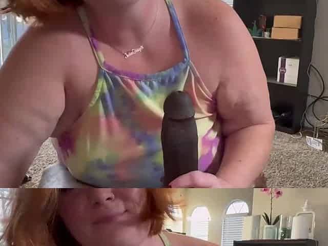 sloppy Oral job from neighbour Julie Ginger