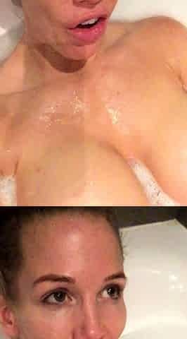 Busty brunette with big boobs rides cock