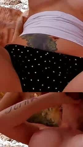 Big titted blonde teen gets fucked outdoors